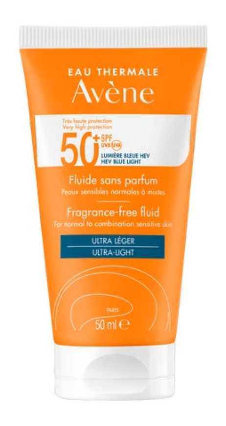 Avène Solar Fluido Sin Perfume Ultra Ligero SPF50+ 50 ml
