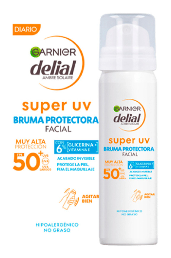 Garnier Delial Super UV Bruma Protector Solar Facial SPF50 75 ml