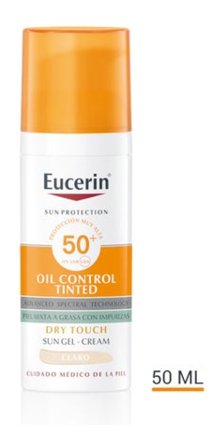 Eucerin Sun Oil Control Dry Touch Gel-Crema Tono Claro SPF50+ 50 ml