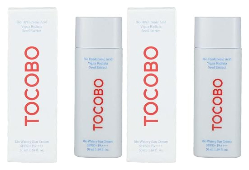 TOCOBO Bio Watery Sun Cream SPF50+ PA++++ · pack de 2